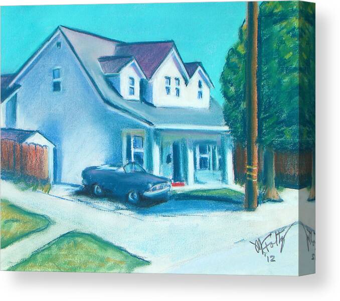 House Art Canvas Print featuring the painting Hollister Home by Michael Foltz