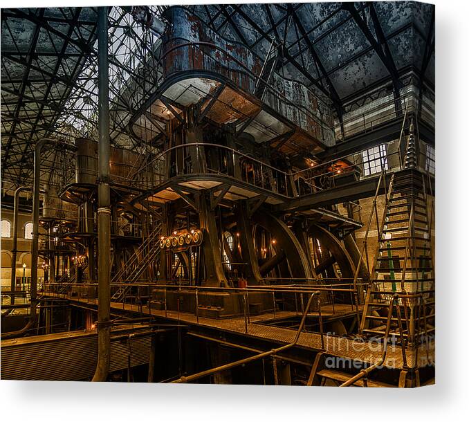 Steampunk Canvas Print featuring the photograph Holly Steam Pump by Phil Pantano