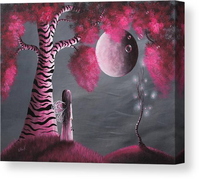 Pink Art Canvas Print featuring the painting Home At Last by Shawna Erback by Moonlight Art Parlour