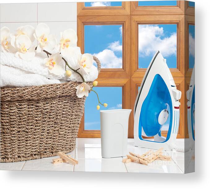 Laundry Canvas Print featuring the photograph Housework Concept by Amanda Elwell