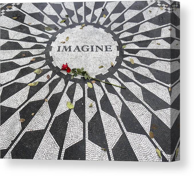 Imagine Canvas Print featuring the photograph Imagine Mosaic by Mike McGlothlen