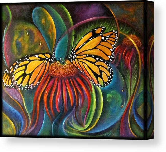 Curvismo Canvas Print featuring the painting In The Garden by Sherry Strong