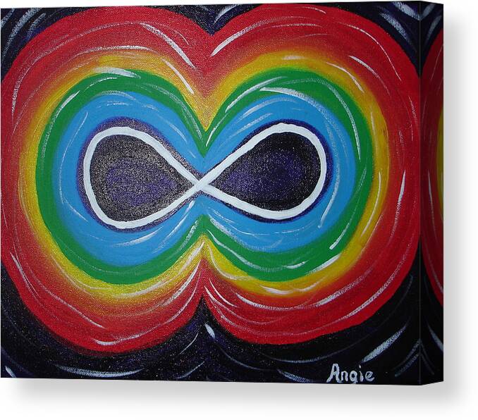 Infinity Canvas Print featuring the painting Infinity by Angie Butler