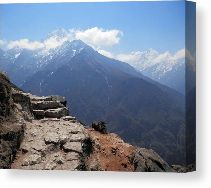 Mountain Canvas Print featuring the photograph Infinity Steps by Pema Hou