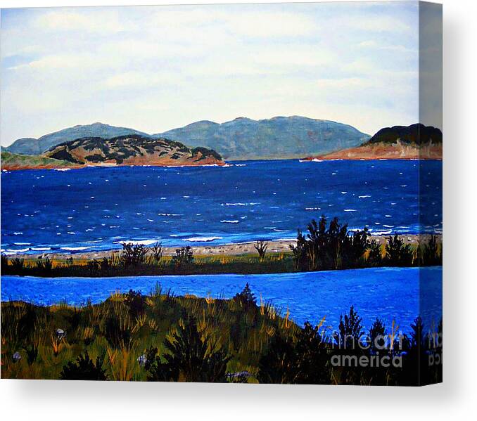 Islands Canvas Print featuring the painting Iona formerly Rams Islands by Barbara A Griffin