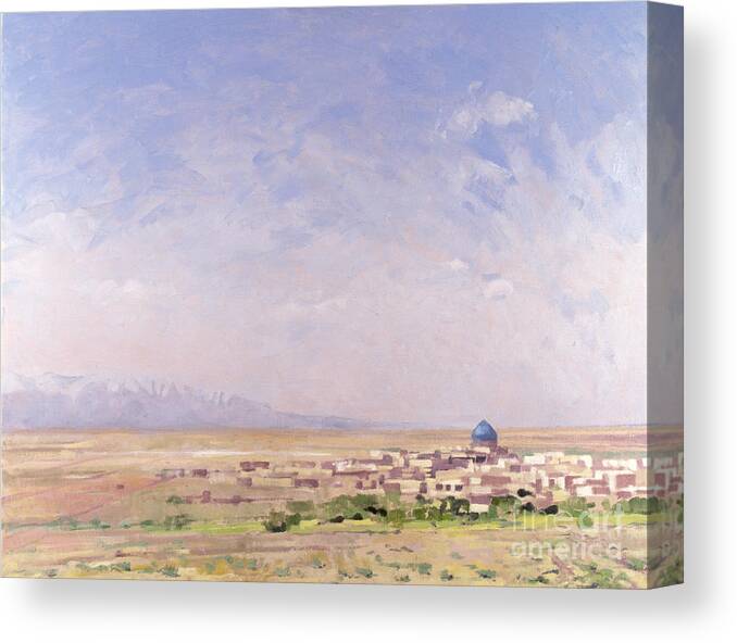 Landscape Canvas Print featuring the painting Iran by Bob Brown