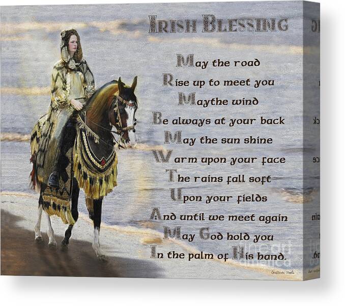 Irish Blessing Art Canvas Print featuring the painting Irish Blessing by Constance Woods