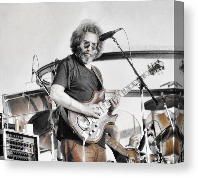 The Grateful Dead Canvas Print featuring the photograph Jerry Garcia by Allan Van Gasbeck