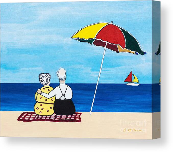 Couple Canvas Print featuring the painting Just The Two Of Us by Barbara McMahon