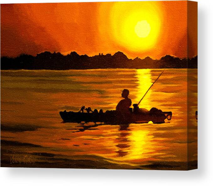 Kayak Fishing Canvas Print / Canvas Art by Alex Rios - Fine Art America