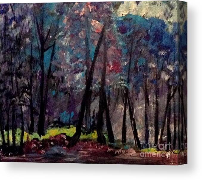 Tree Art Canvas Print featuring the painting Knob Hill by James Daugherty