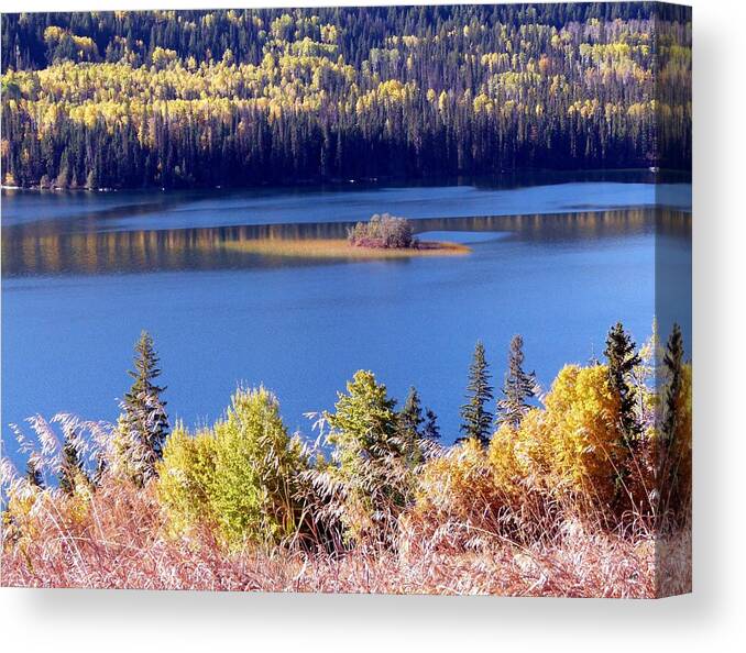 Lac Des Roches Canvas Print featuring the photograph Lac Des Roches In Autumn by Will Borden