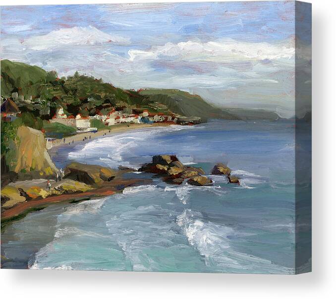 Laguna Beach Canvas Print featuring the painting Laguna Beach by Alice Leggett