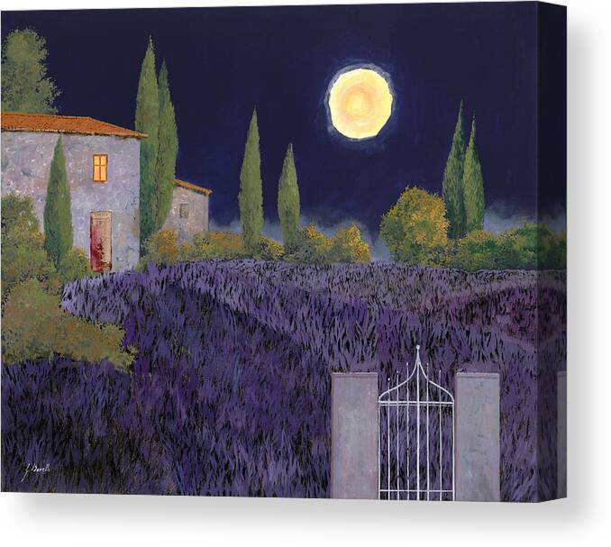 Tuscany Canvas Print featuring the painting Lavanda Di Notte by Guido Borelli