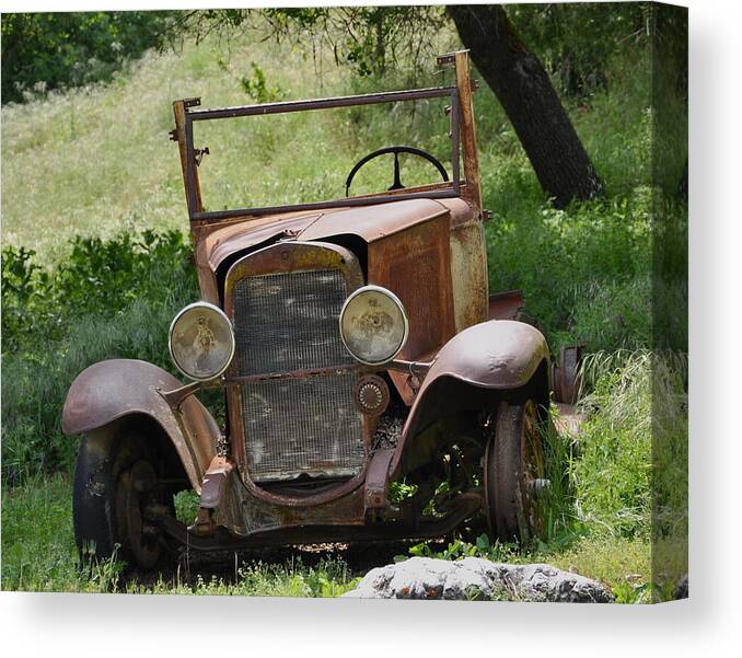 Old Car Canvas Print featuring the photograph Left to Die by Debby Pueschel