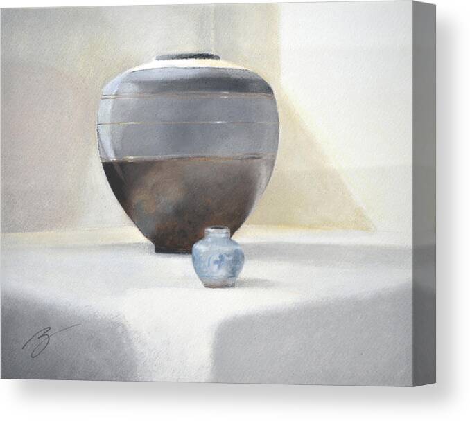 Pastel Canvas Print featuring the pastel Light and Shadow Pastel by Ben Kotyuk