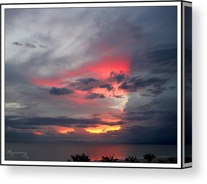 Sunset Canvas Print featuring the photograph Light and Shadows by Mariarosa Rockefeller