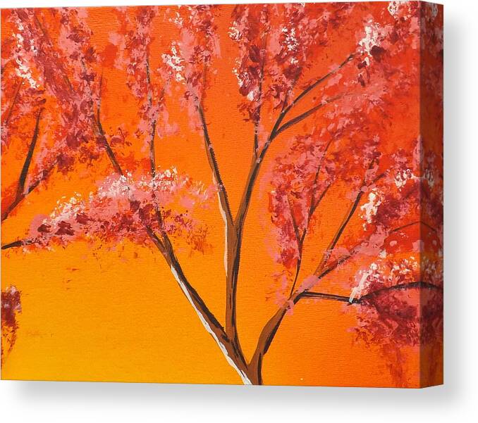 Living Loving Tree Canvas Print featuring the painting Living Loving Tree top right by Darren Robinson