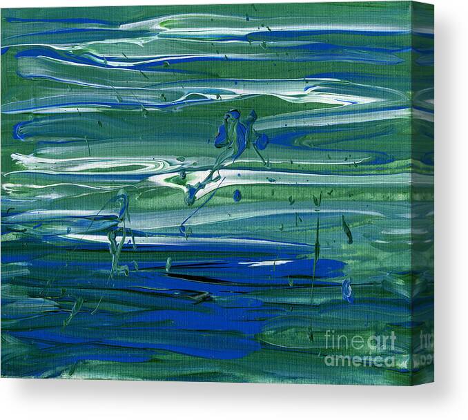 Abstract Canvas Print featuring the painting Magical Pool by Julia Stubbe
