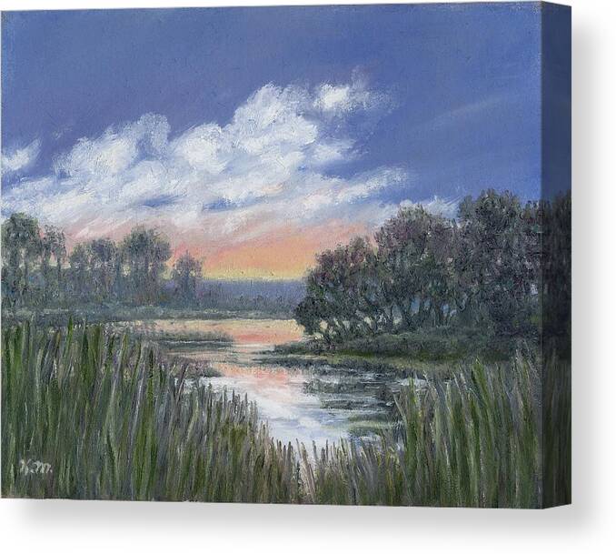 Marsh Canvas Print featuring the painting Marsh Sketch # 3 by Kathleen McDermott