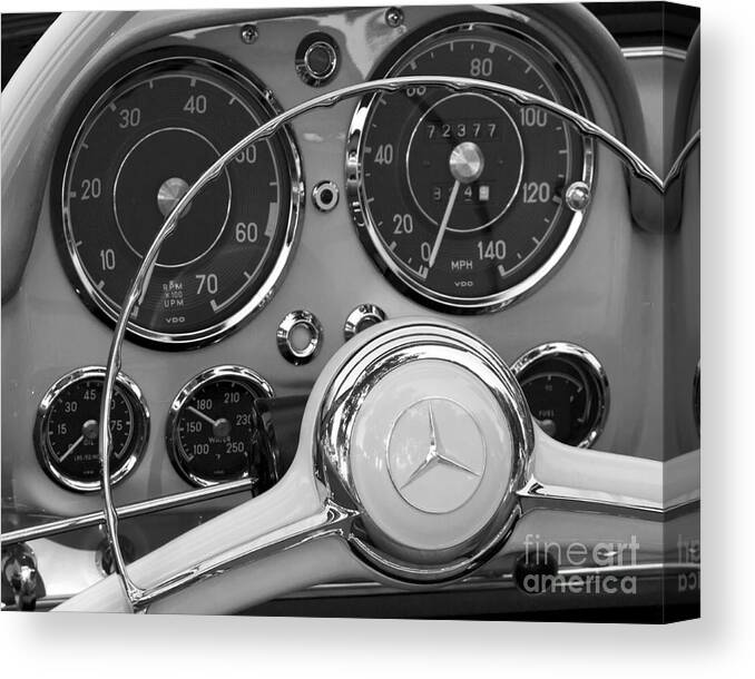 Mercedes Canvas Print featuring the photograph Mercedes 190 SL by Dennis Hedberg