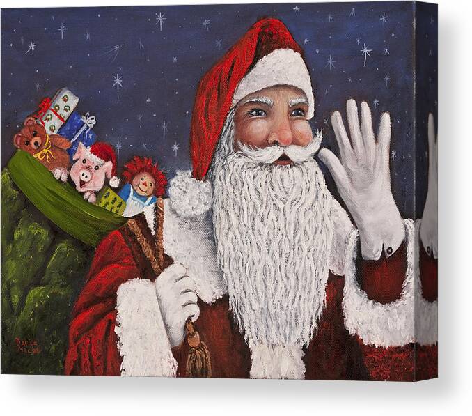 Merry Christmas Canvas Print featuring the painting Merry Christmas To All by Darice Machel McGuire