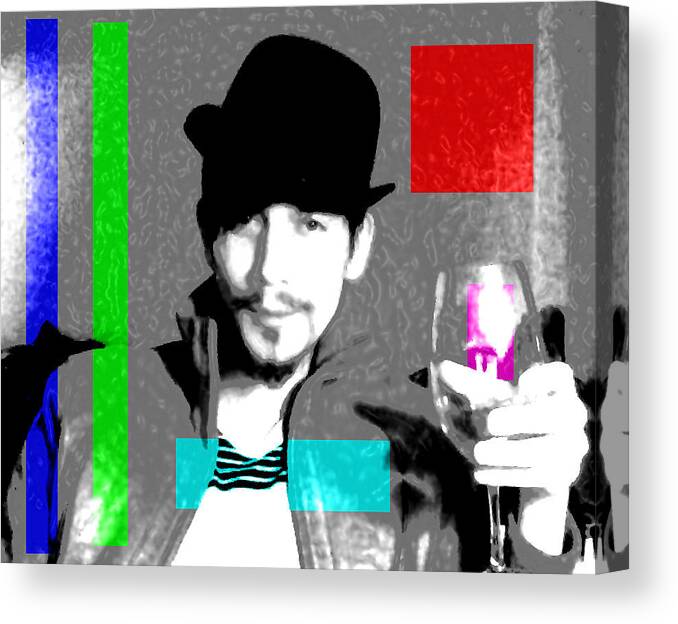 Moveonart! Cheers Abstract By Artist Musician Jacob Kane Kanduch -- Omnetra Canvas Print featuring the digital art MoveOnArt Cheers by MovesOnArt Jacob