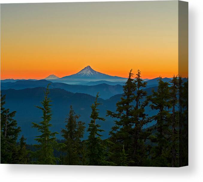 Oregon Cascades Canvas Print featuring the photograph Mt Hood by Ulrich Burkhalter