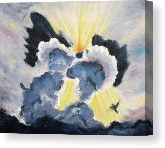 Angel Canvas Print featuring the painting My Angel by Suzanne Marie Leclair