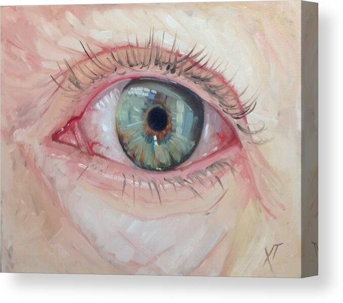 Eye Canvas Print featuring the painting My Eye by Christy Sawyer