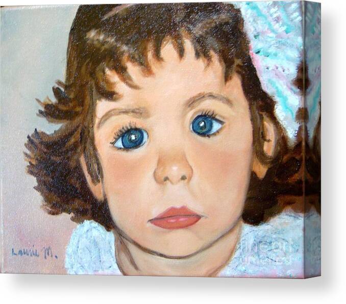 Portrait Canvas Print featuring the painting Nikki by Laurie Morgan