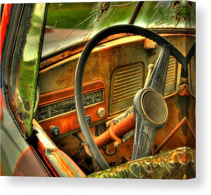 Old Chevrolet Truck Canvas Print featuring the photograph Not Speeding by Thomas Young