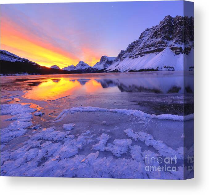 Sunset Canvas Print featuring the photograph November Freeze 2 by Dan Jurak