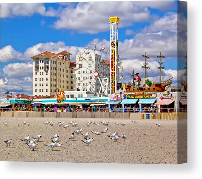 Ocean City View Canvas Print featuring the photograph Ocean City view by Carolyn Derstine