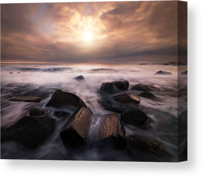 Landscape Canvas Print featuring the photograph Ocean Trance by Christian Lindsten