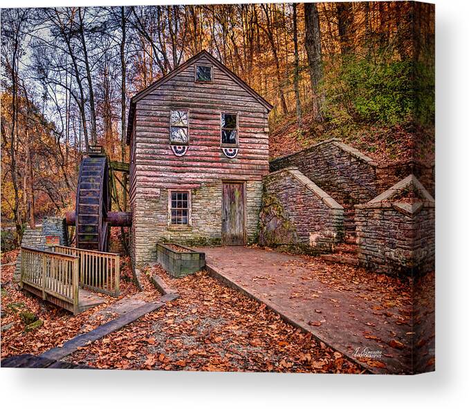 Old Grist Mill Canvas Print featuring the photograph Old Grist Mill by Joe Granita