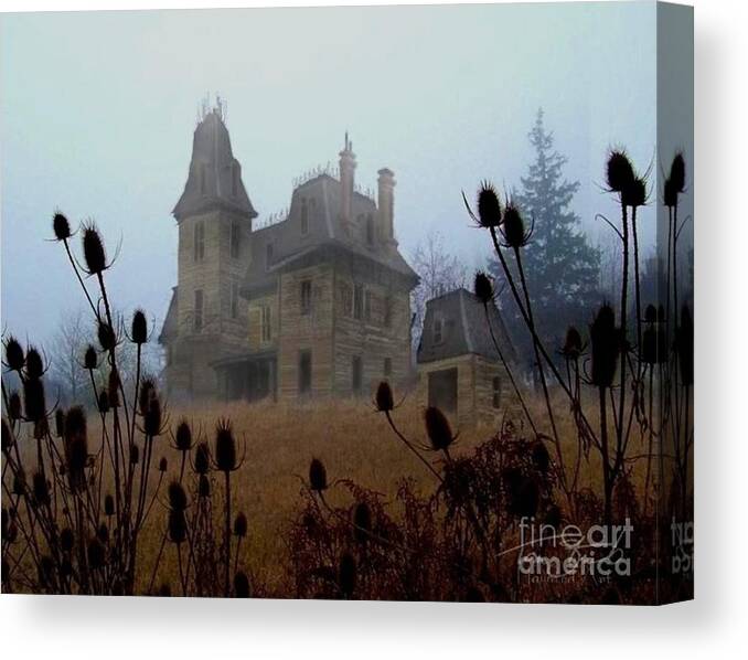  Ghostly Canvas Print featuring the photograph Old Manor by Tom Straub