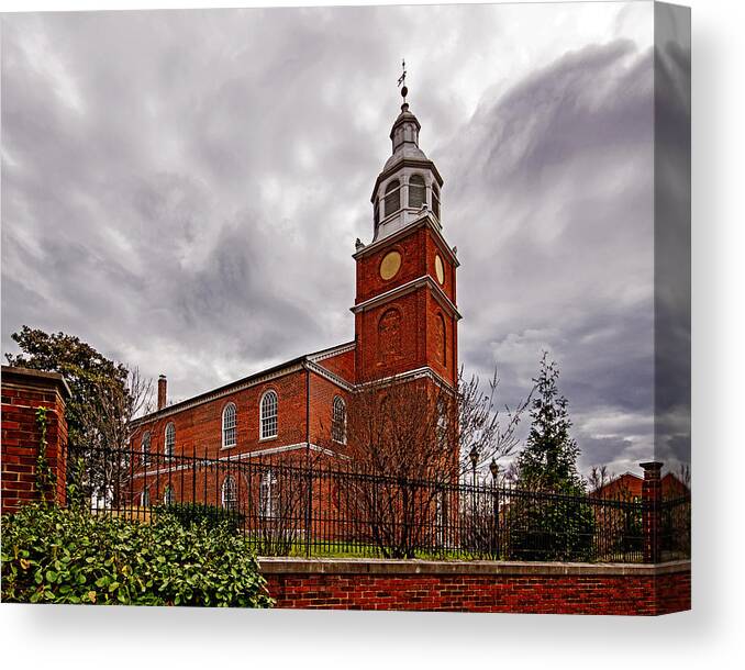 Old Otterbein Canvas Print featuring the photograph Old Otterbein Country Church by Bill Swartwout