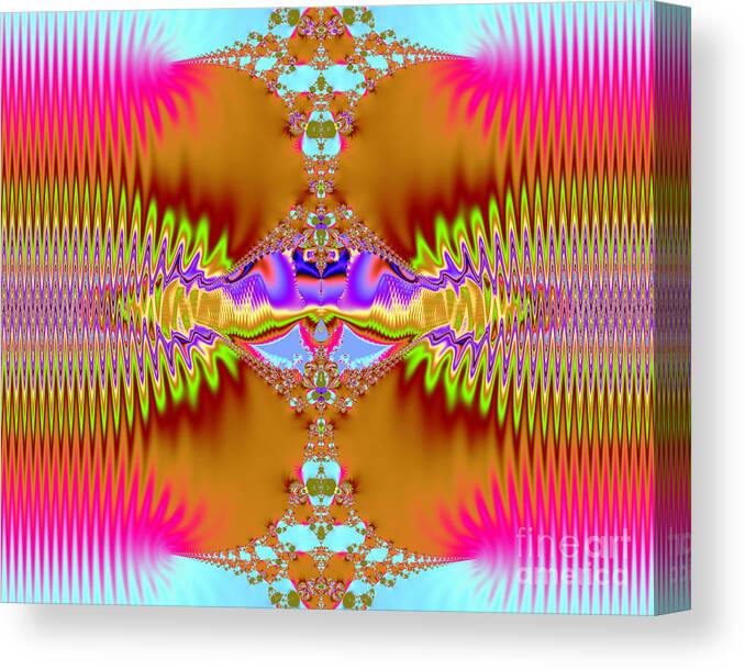 Abstract Canvas Print featuring the digital art On The Edge by Yvonne Johnstone