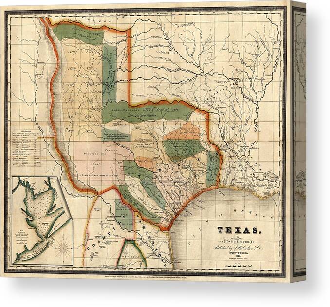 Texas Canvas Print featuring the photograph Original Texas Landowners 1835 by Andrew Fare