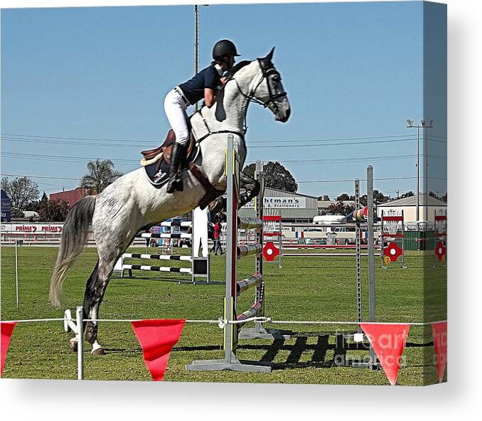 Over The Hurdles Canvas Print featuring the photograph Over the Hurdles by Blair Stuart