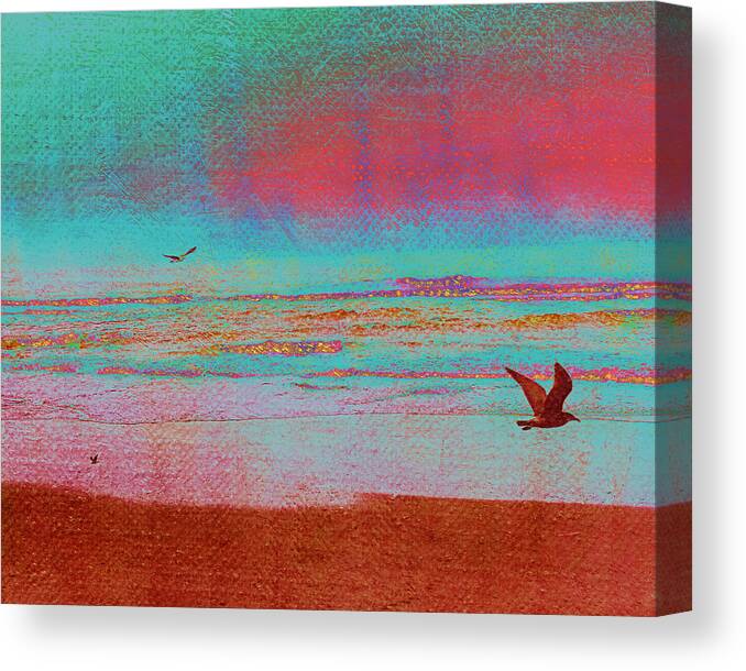 Coastal Canvas Print featuring the photograph Pacific Flight by Bonnie Bruno