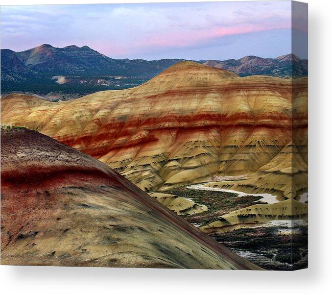 Painted Hills Canvas Print featuring the photograph Painted Hills by Jean Noren