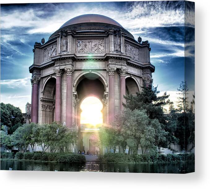 Palace Of Fine Arts Canvas Print featuring the photograph Palace of Fine Arts by Kayta Kobayashi