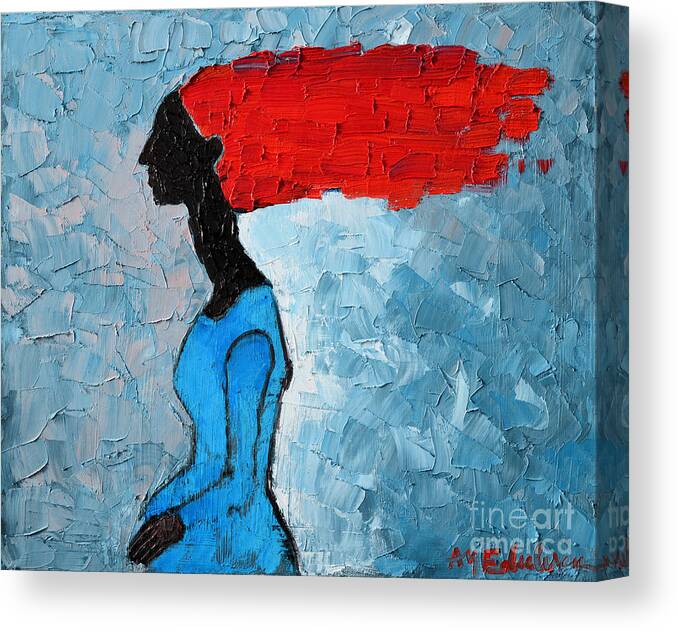 Woman Canvas Print featuring the painting Passion Seeker by Ana Maria Edulescu