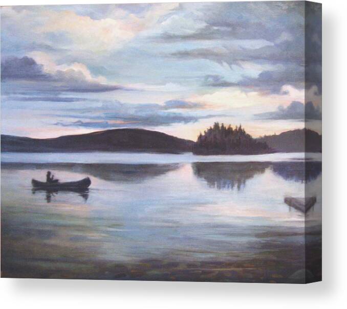 Nature Canvas Print featuring the painting Payette Lake Idaho by Donna Tucker