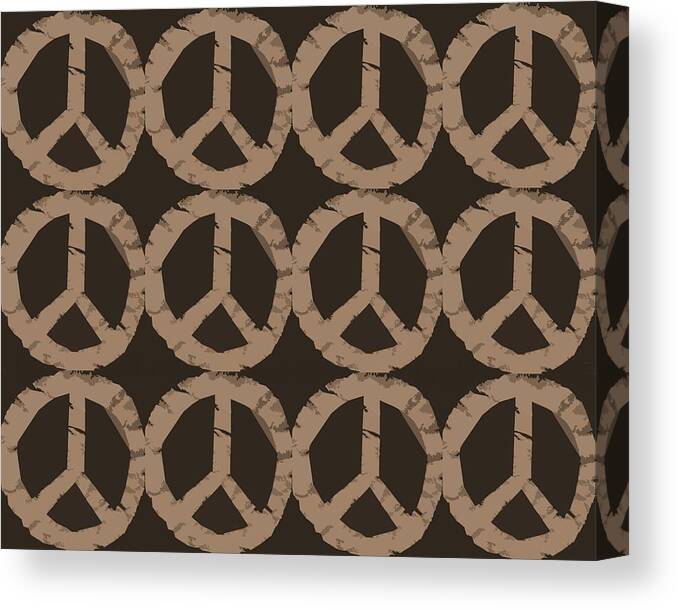 Peace Canvas Print featuring the photograph Peace Symbol Collage by Michelle Calkins