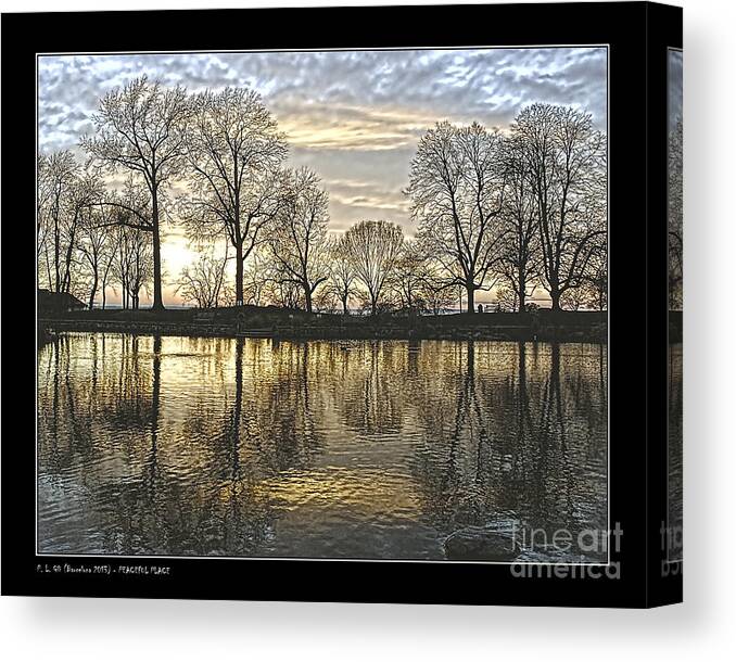 Reflection Canvas Print featuring the photograph Peaceful Place by Pedro L Gili