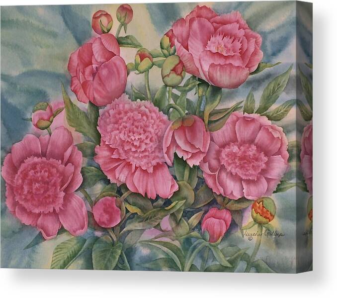 Pink Splendour Canvas Print featuring the painting Pink Splendor by Heather Gallup
