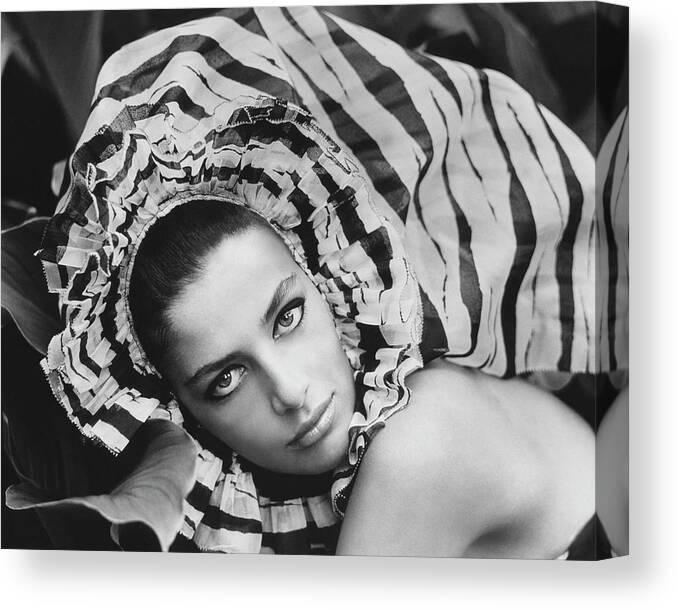 Fashion Canvas Print featuring the photograph Portrait Of Ana Maria De Moreas Barros by Henry Clarke